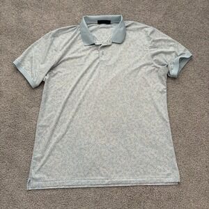 G/FORE Golf Polo Mens‎ XL Blue Floral Performance Preppy Tennis Business Casual